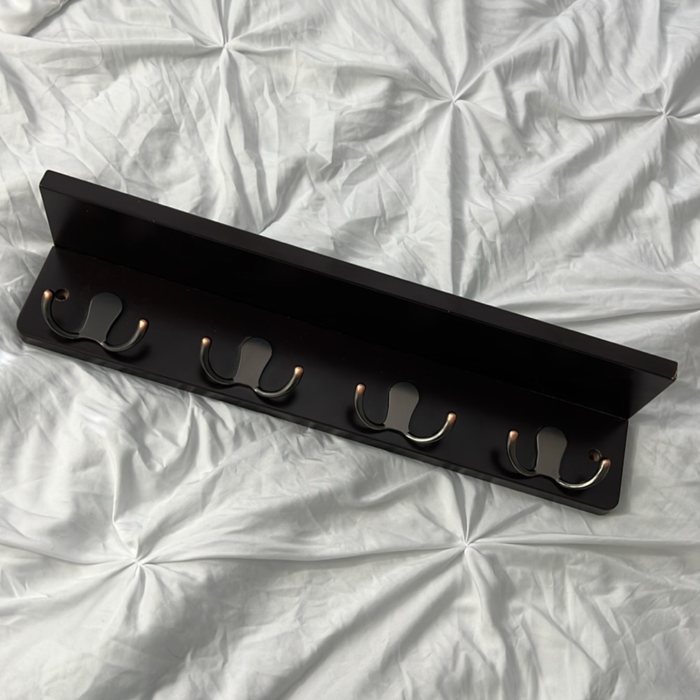 ALLEN + ROTH • Ledge Shelf w/ Hooks - Picture 6 of 10